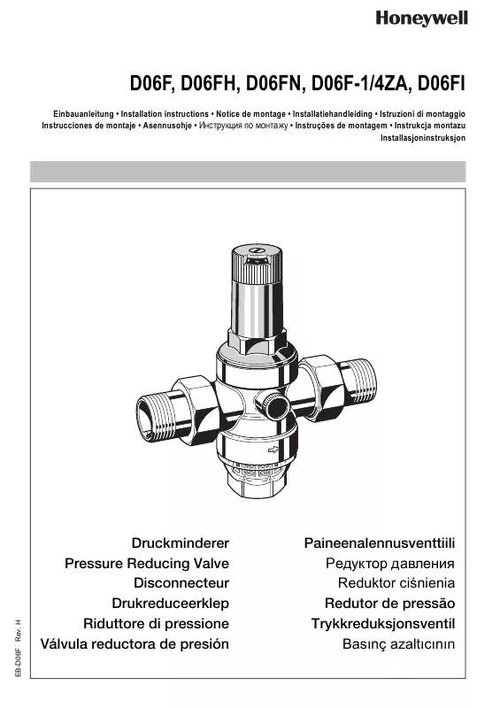 Mode d'emploi HONEYWELL D06FN