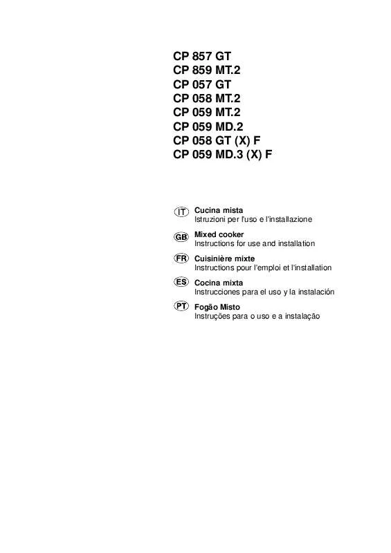 Mode d'emploi HOTPOINT CP 058 GT