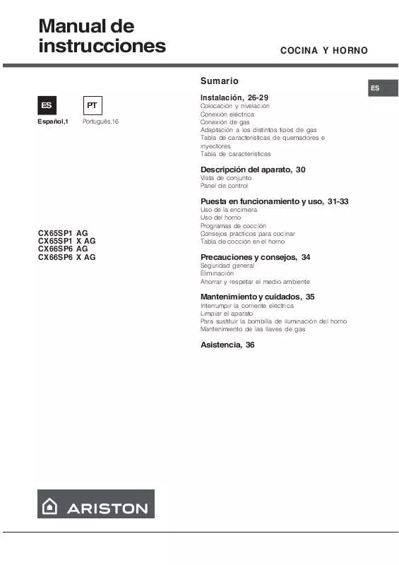 Mode d'emploi HOTPOINT CX66SP6