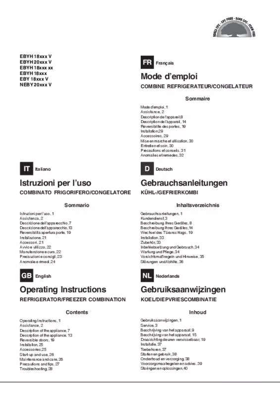 Mode d'emploi HOTPOINT EBYH 20422 V