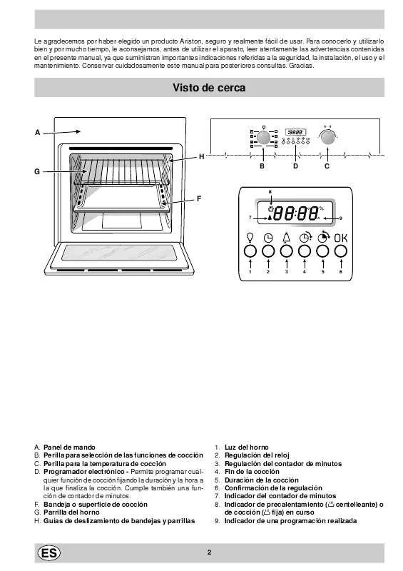 Mode d'emploi HOTPOINT FO 97 C/E IX AG