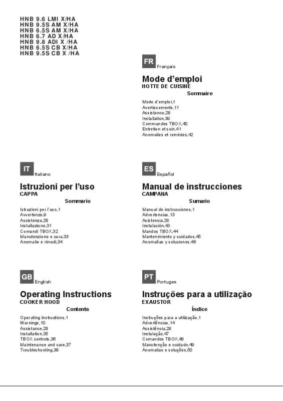 Mode d'emploi HOTPOINT HNB 9.5S CB X /HA