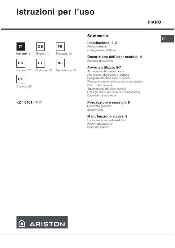 Mode d'emploi HOTPOINT KZT 6104 I F IT