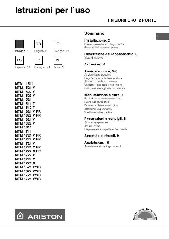 Mode d'emploi HOTPOINT MTM 1511 T