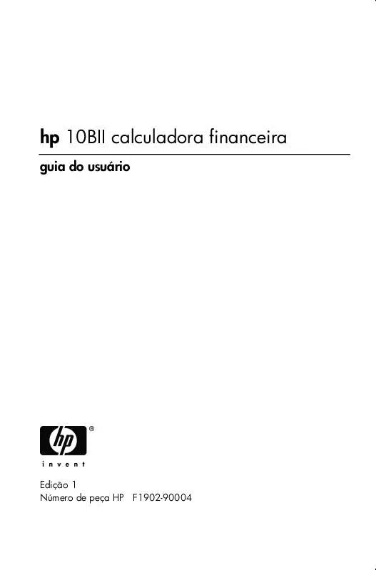 Mode d'emploi HP 10BII