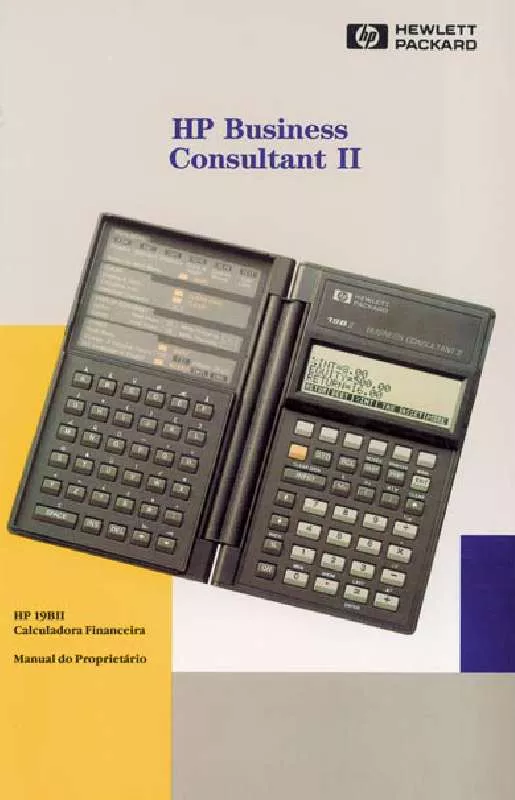 Mode d'emploi HP 19BII BUSINESS CALCULATOR