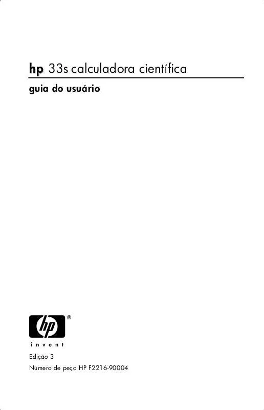 Mode d'emploi HP 33S