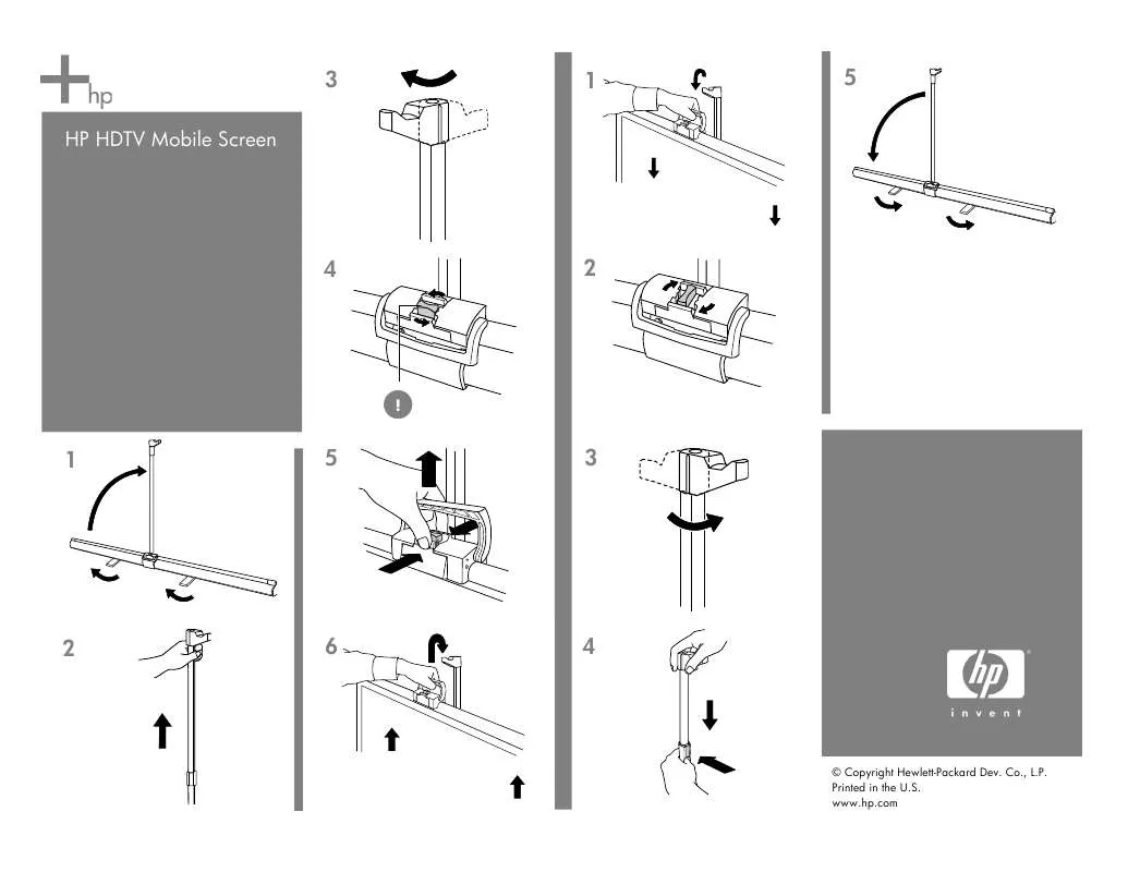 Mode d'emploi HP 60IN HDTV PORTABLE PROJECTOR SCREEN