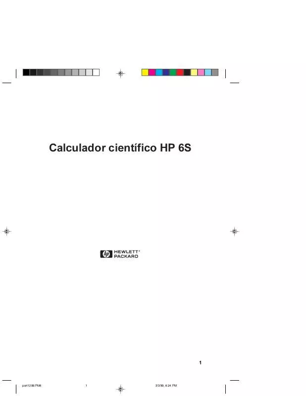 Mode d'emploi HP 6S SCIENTIFIC CALCULATOR