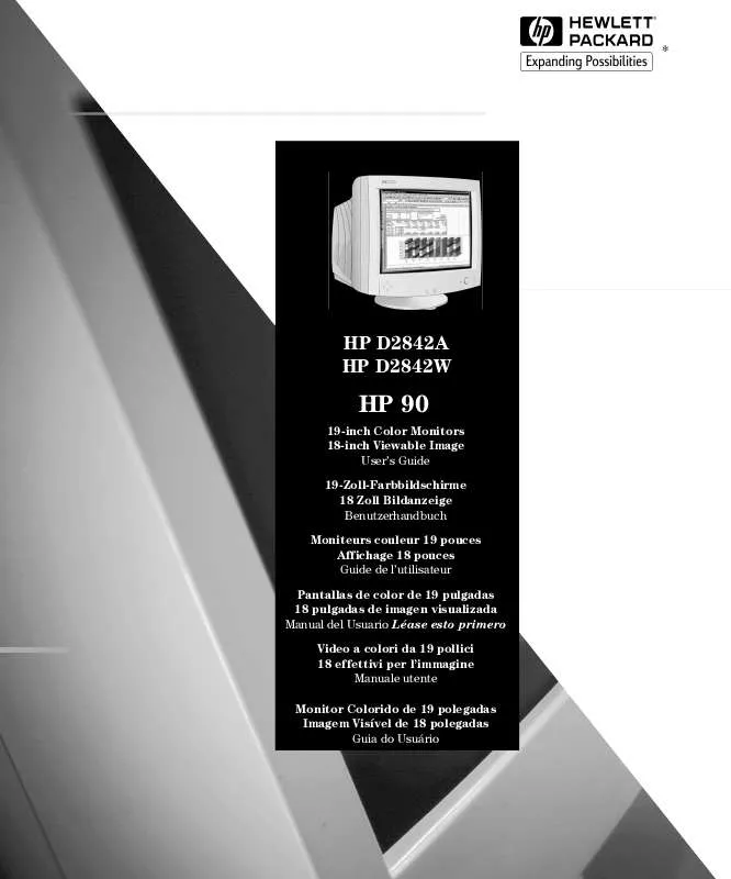 Mode d'emploi HP 90 19 INCH MONITOR