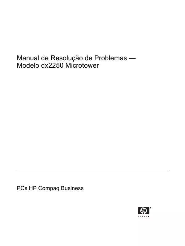 Mode d'emploi HP COMPAQ DX2250 MICROTOWER PC