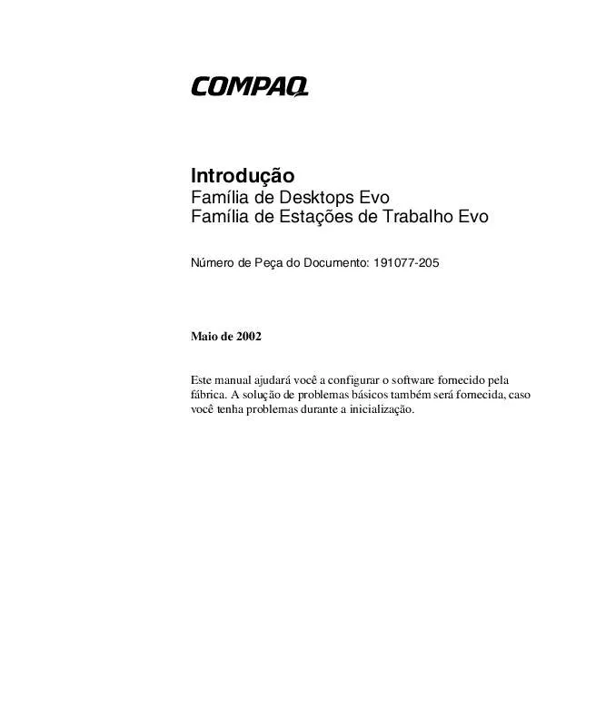 Mode d'emploi HP COMPAQ EVO W6000