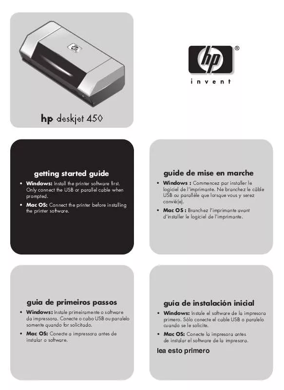 Mode d'emploi HP DESKJET 450 MOBILE