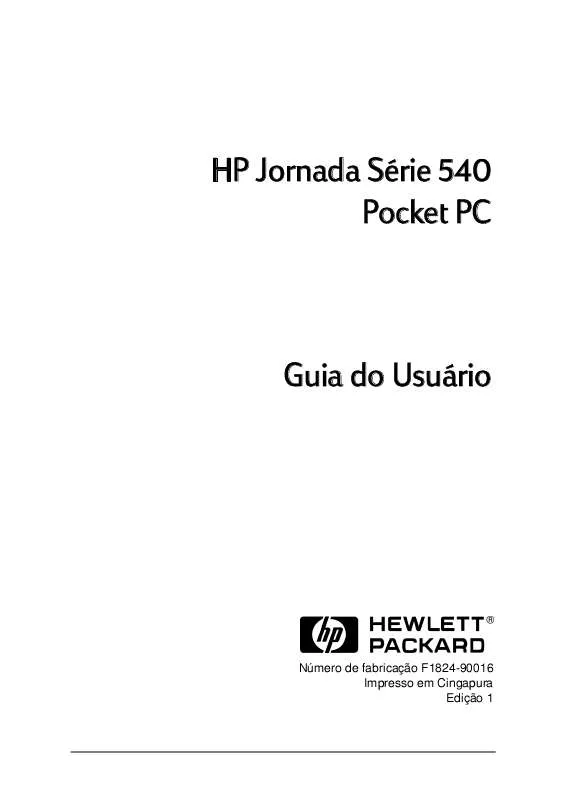 Mode d'emploi HP JORNADA 540 POCKET PC