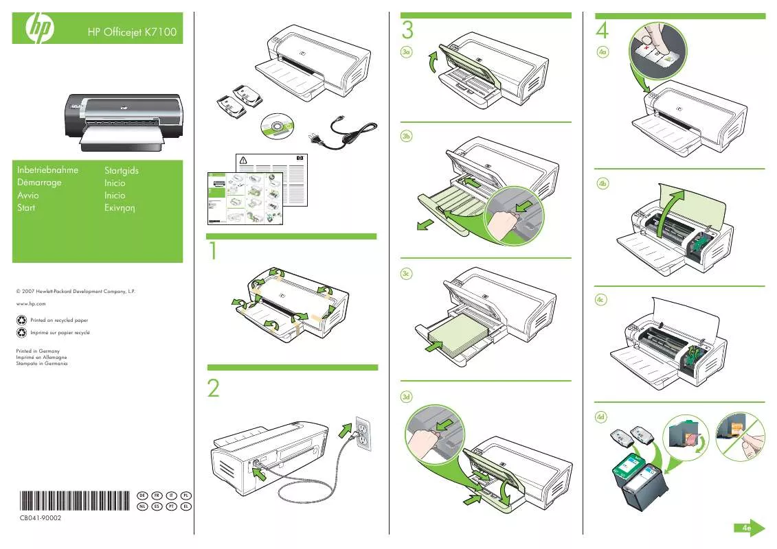 Mode d'emploi HP officejet k7100 color