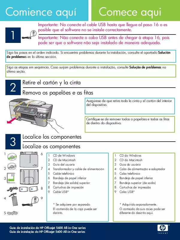 Mode d'emploi HP OFFICEJET 5605