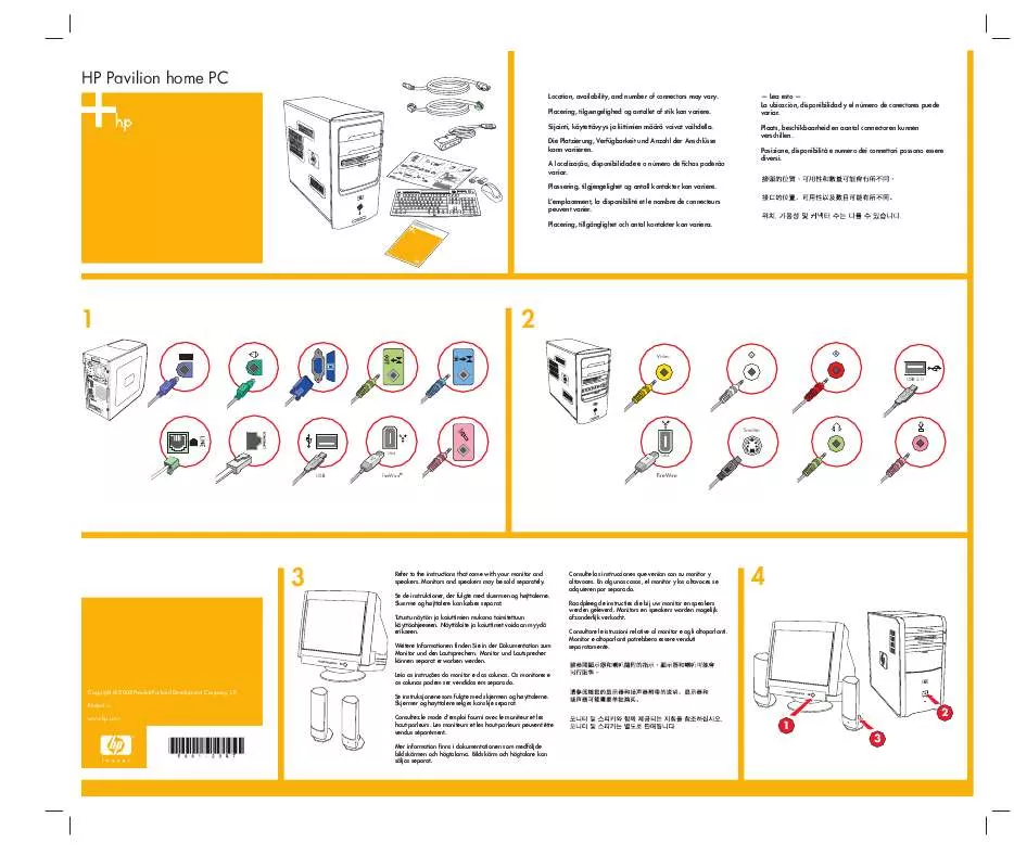 Mode d'emploi HP PAVILION U1000