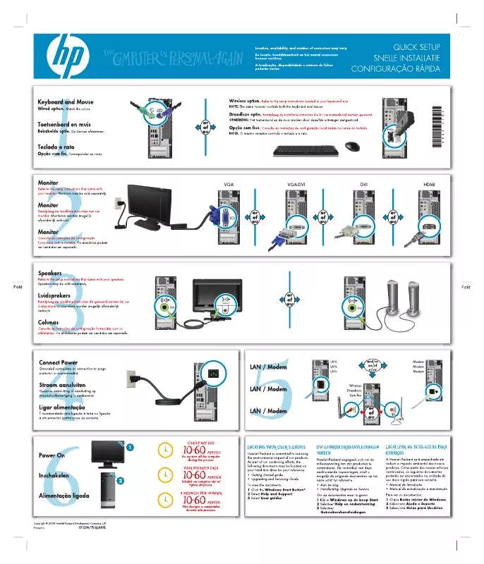 Mode d'emploi HP PAVILION SLIMLINE S3621