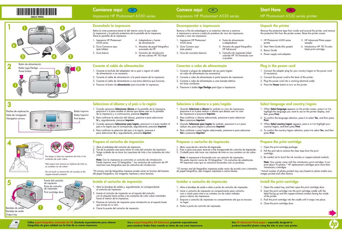 Mode d'emploi HP PHOTOSMART A532