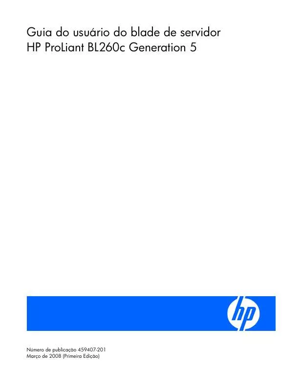 Mode d'emploi HP PROLIANT BL260C G5 SERVER