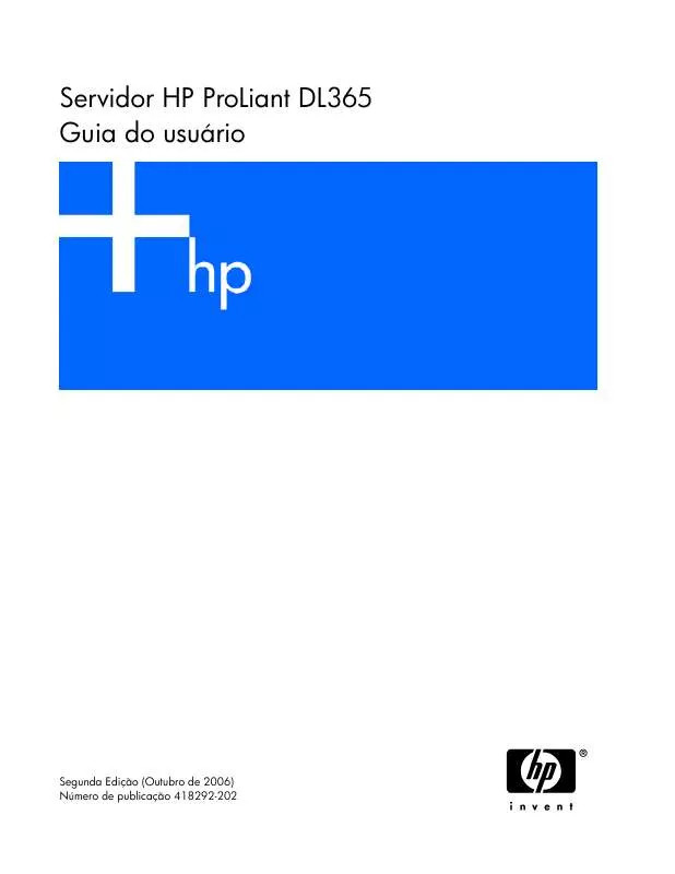 Mode d'emploi HP PROLIANT DL365 SERVER