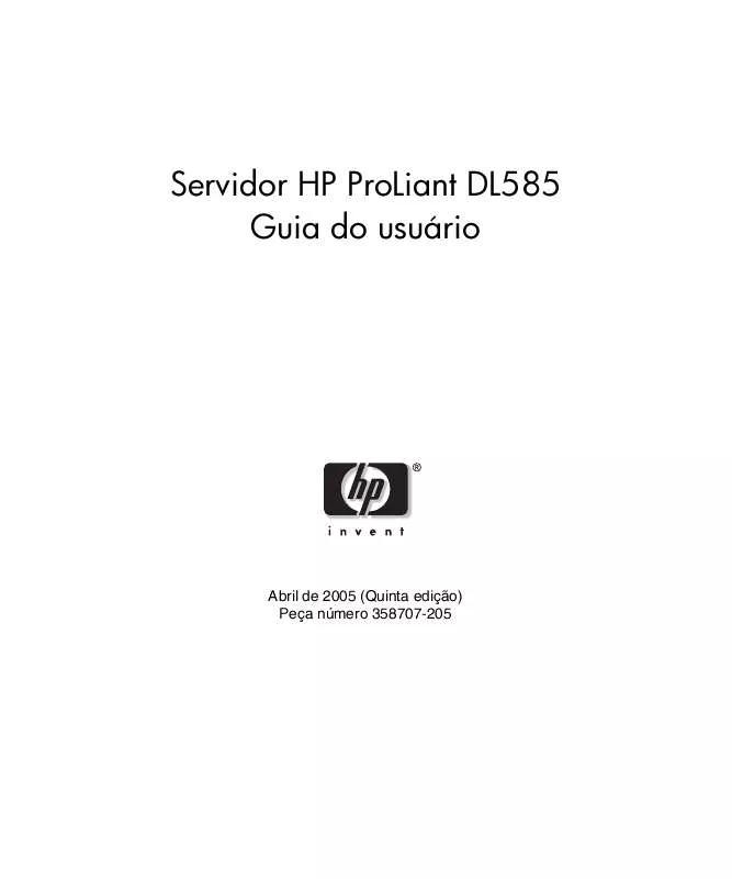 Mode d'emploi HP PROLIANT DL585 SERVER