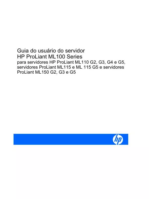 Mode d'emploi HP PROLIANT ML110 SERVER