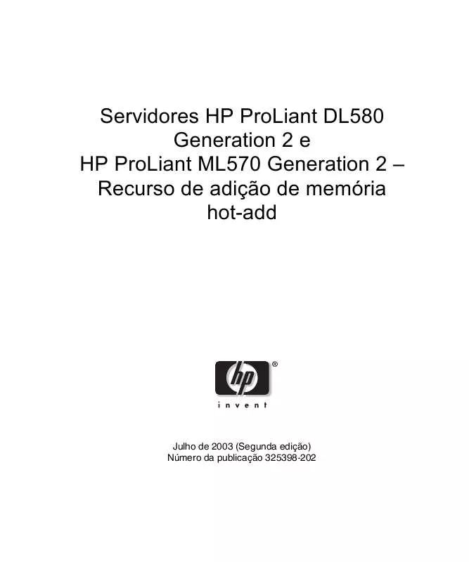 Mode d'emploi HP PROLIANT ML570 G2 SERVER