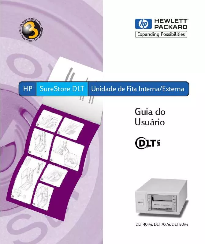 Mode d'emploi HP SURESTORE DLT 70 TAPE DRIVE