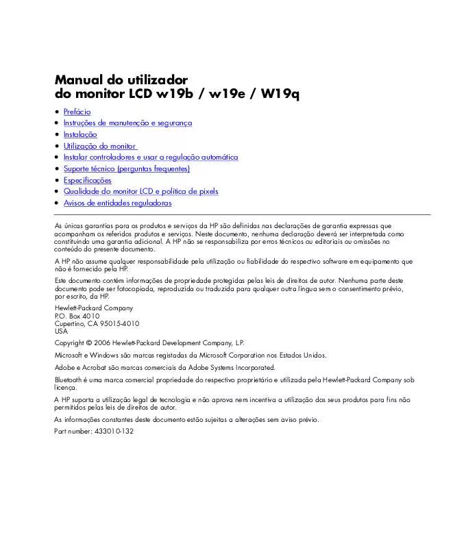 Mode d'emploi HP W19B