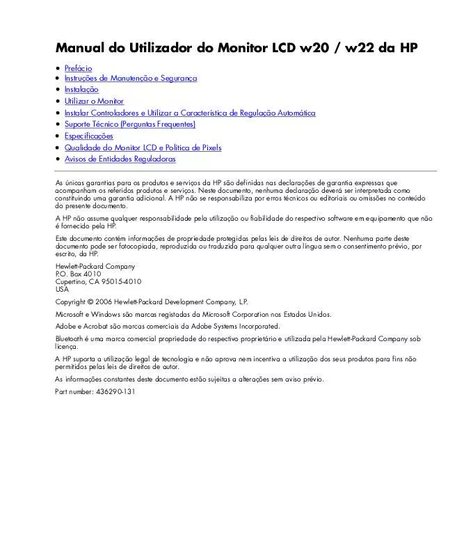 Mode d'emploi HP W22