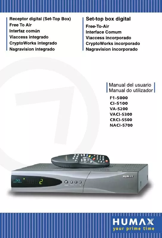 Mode d'emploi HUMAX F1-5000