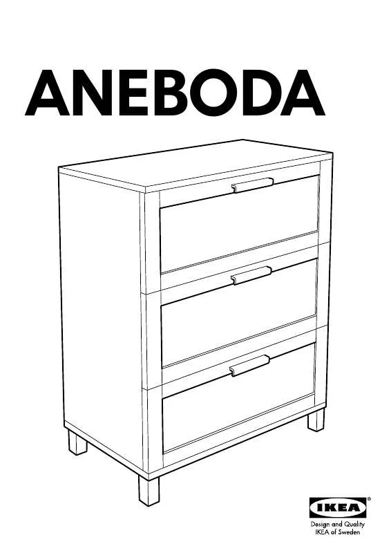 Mode d'emploi IKEA ANEBODA CÓMODA C/3 GAVETAS