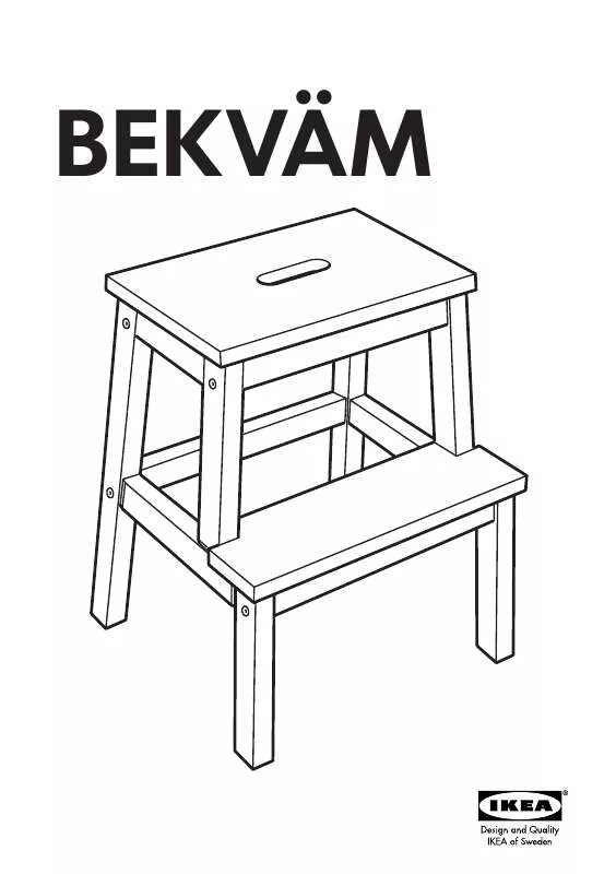 Mode d'emploi IKEA BEKVÄM BANCO C/2 DEGRAUS