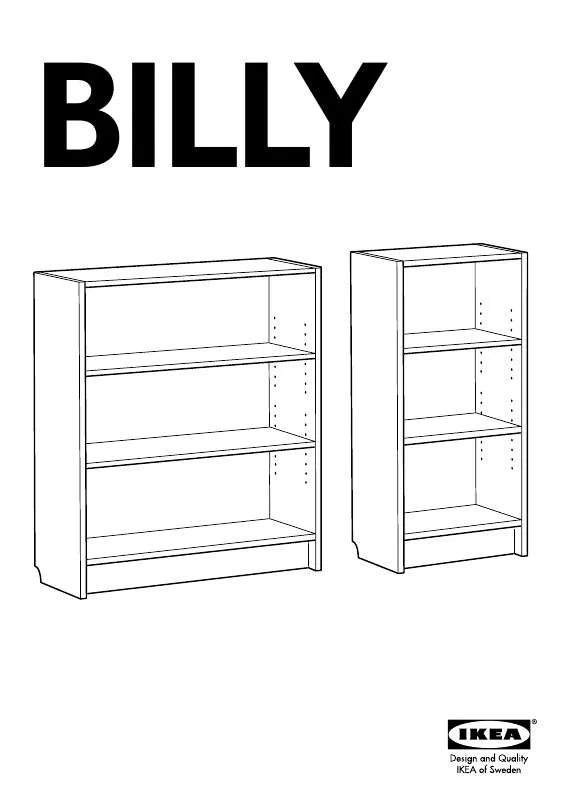 Mode d'emploi IKEA BILLY ESTANTE 80X106