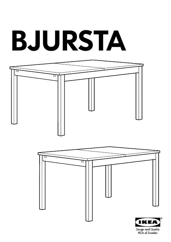 Mode d'emploi IKEA BJURSTA MESA DE REFEIÇÃO 175/218/260X95