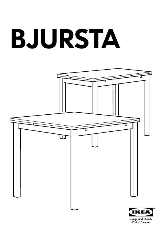Mode d'emploi IKEA BJURSTA MESA DE REFEIÇÃO 90/129/168X90