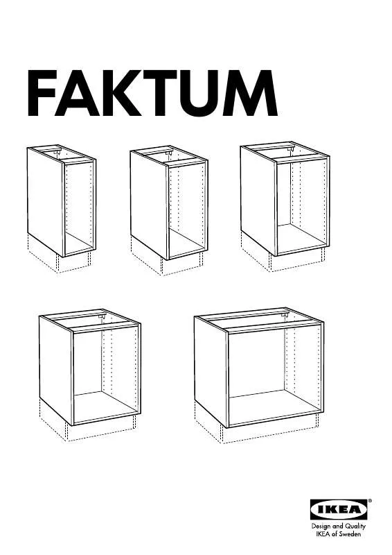 Mode d'emploi IKEA FAKTUM ESTRUTURA ARMÁRIO BAIXO