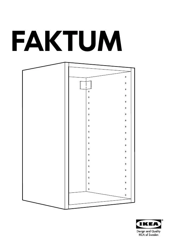 Mode d'emploi IKEA FAKTUM ESTRUTURA ARMÁRIO DE PAREDE