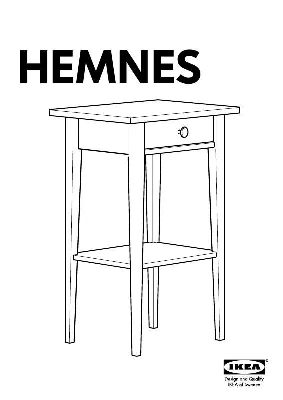 Mode d'emploi IKEA HEMNES MESA DE CABECEIRA 46X35