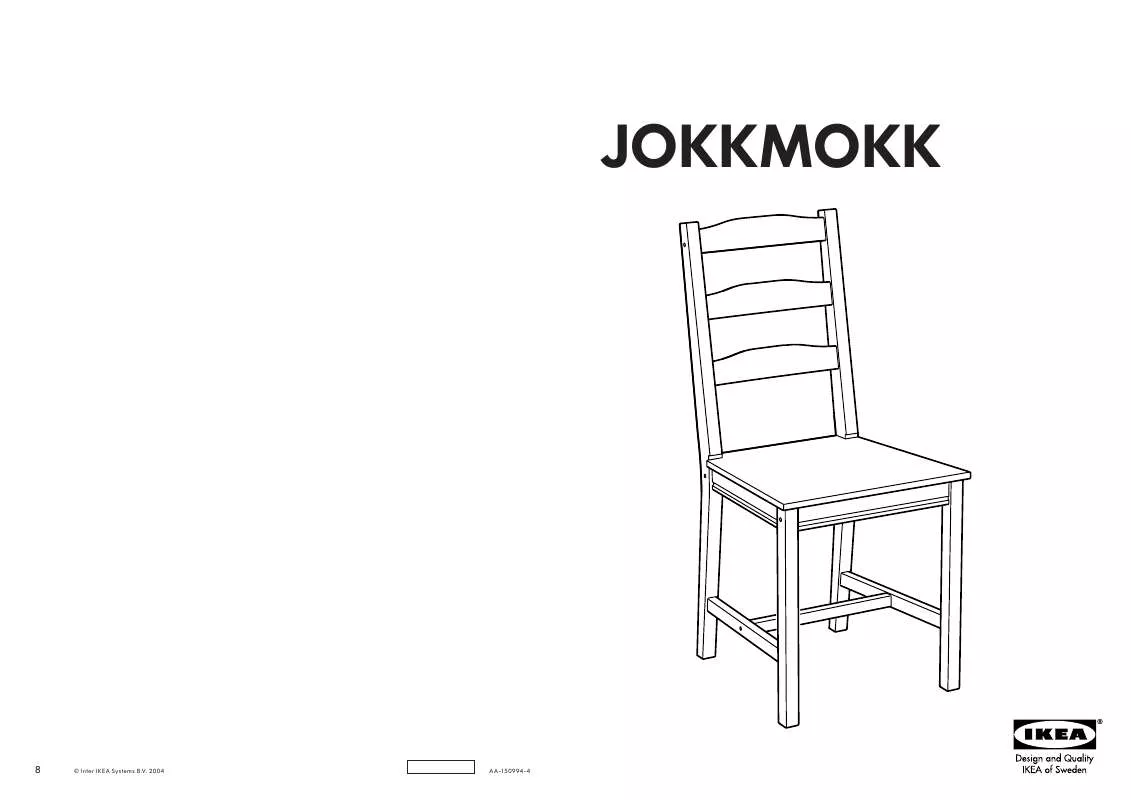 Mode d'emploi IKEA JOKKMOKK MESA C/4 CADEIRAS