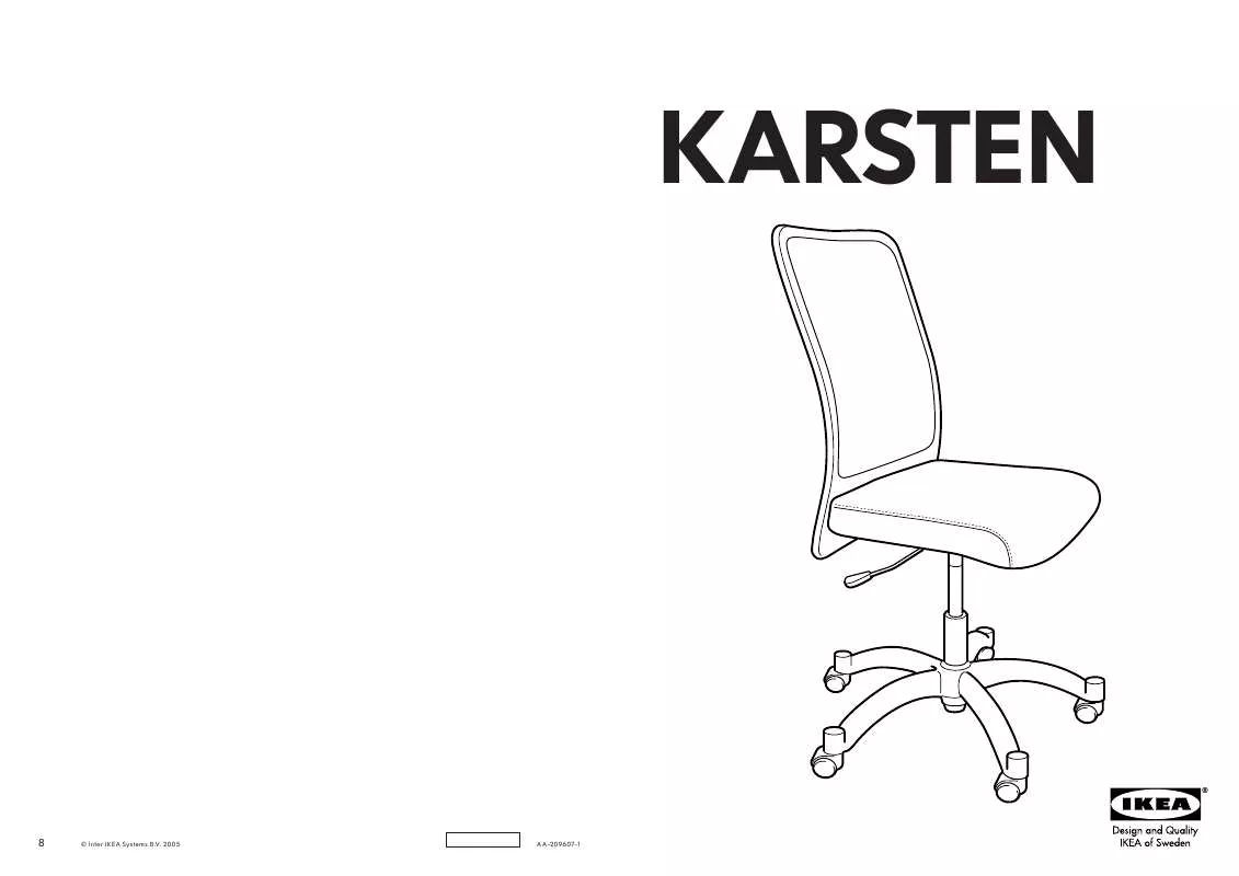 Mode d'emploi IKEA KARSTEN CADEIRA GIRATÓRIA