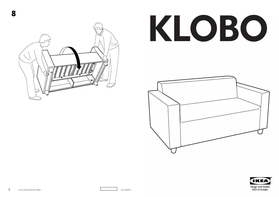 Mode d'emploi IKEA KLOBO SOFÁ 2 LUGARES
