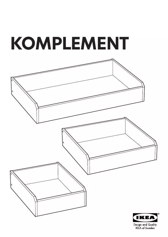 Mode d'emploi IKEA KOMPLEMENT GAVETA