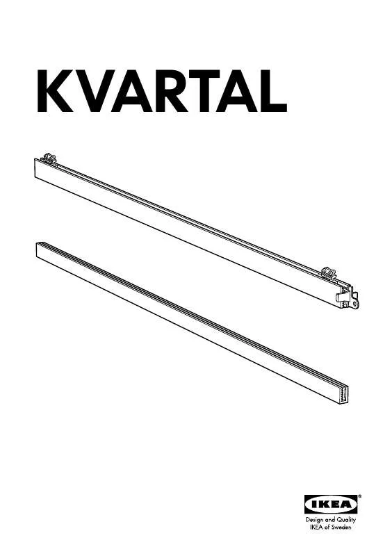 Mode d'emploi IKEA KVARTAL KVARTAL CALHA SUPERIOR E INFERIOR P/PAINÉIS. 60CM.