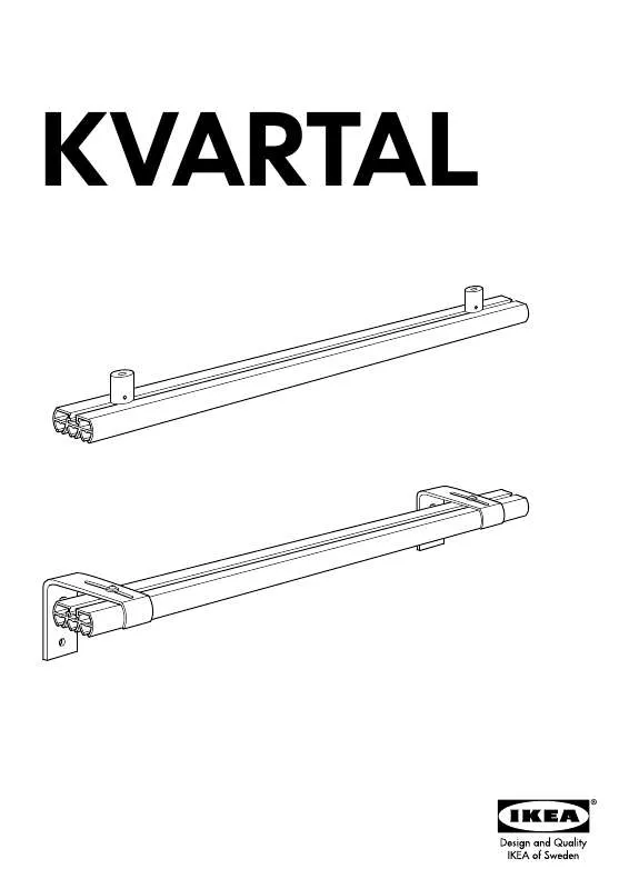 Mode d'emploi IKEA KVARTAL SISTEMA P/PAINÉIS E CORTINADOS. BARRA 3 GUIAS. 140 CM.