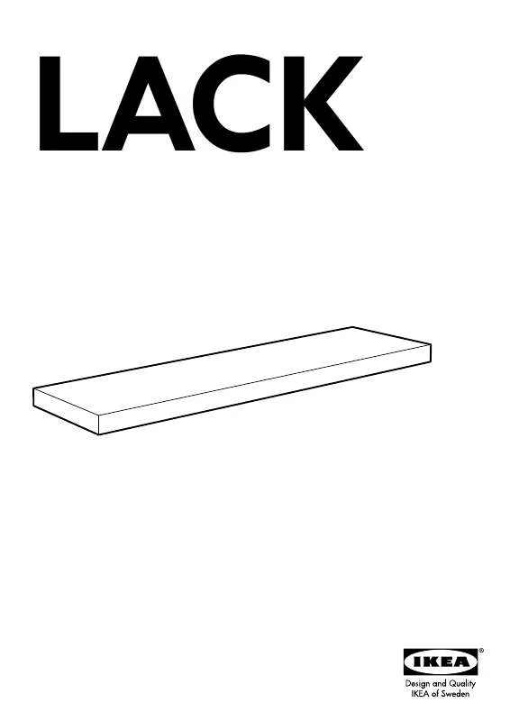 Mode d'emploi IKEA LACK ESTANTE DE PAREDE