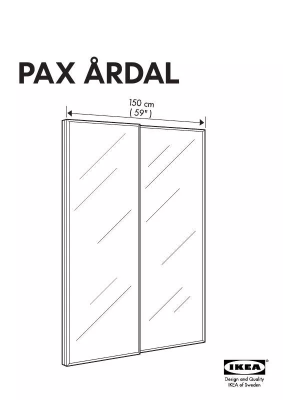 Mode d'emploi IKEA PAX ÅRDAL PORTAS DESLIZANTES, 2 UDS 150