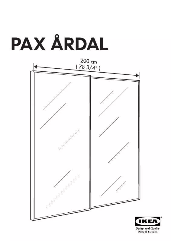 Mode d'emploi IKEA PAX ÅRDAL PORTAS DESLIZANTES, 2 UDS 200