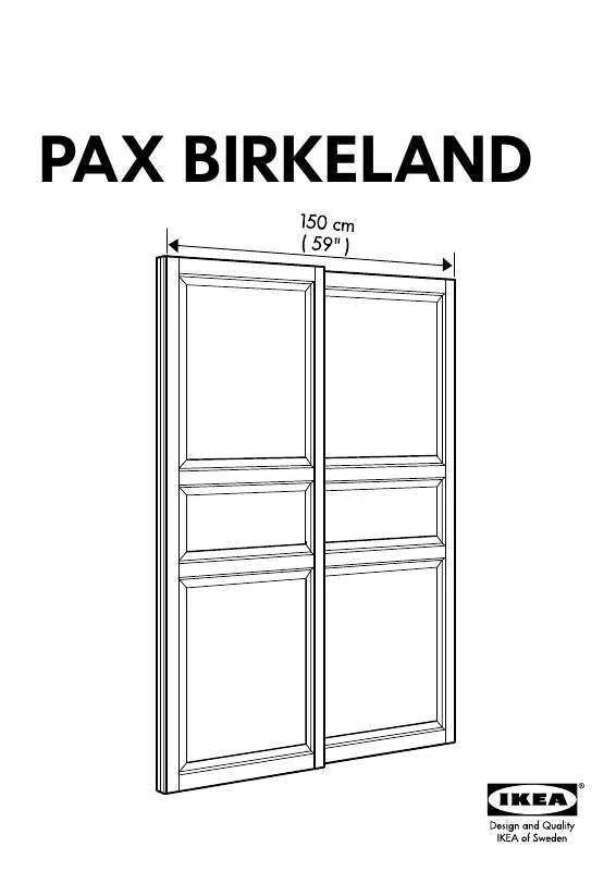 Mode d'emploi IKEA PAX BIRKELAND PORTAS DESLIZANTES, 2 UDS 150